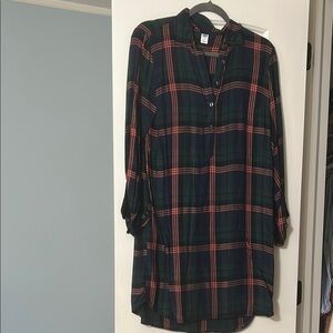 Old Navy Plaid Button-Up Dress